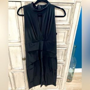 White House Black Market LBD, 14, ruched skirt and keyhole bodice, EUC